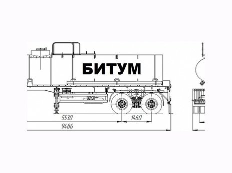 Битумовоз полуприцеп-цистерна НЕФАЗ – 9638