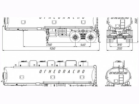 Бензовоз полуприцеп-цистерна НЕФАЗ – 96742-06
