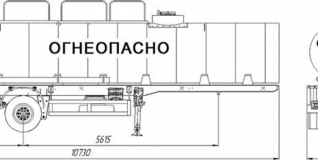 Бензовоз полуприцеп-цистерна НЕФАЗ – 96931-02