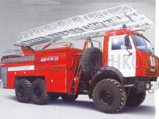 Автоцистерна пожарная с лестницей АЦЛ-4-40/22 на шасси КАМАЗ 43118 объемом 4000 литров ПСЦ ТЕХИНКОМ