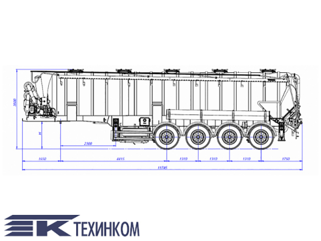 Муковоз полуприцеп-цистерна SB4U28 вместимостью 28 куб.м.