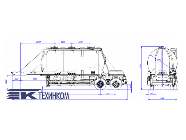 Муковоз полуприцеп-цистерна SF3U25 вместимостью 25 куб.м. фото 4