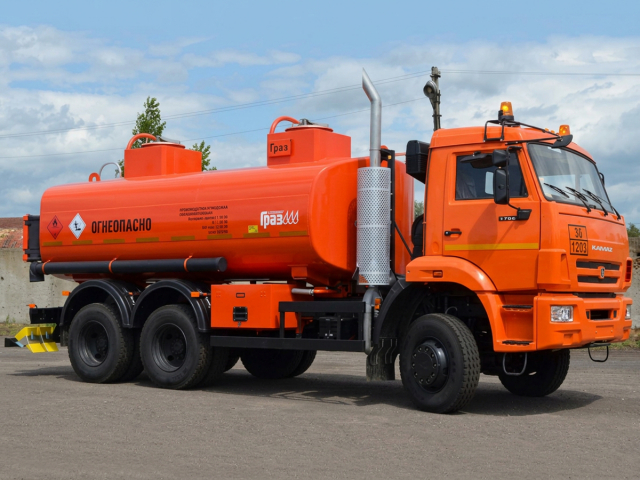 Автотопливозаправщик АТЗ-15 мод.56215-010-40 на шасси КАМАЗ-65111 объемом 15 кубов ГрАз