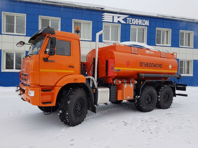 Автотопливозаправщик АТЗ-11 на шасси КАМАЗ-43118 (2 отсека) объемом 11 кубов CHAMELEON