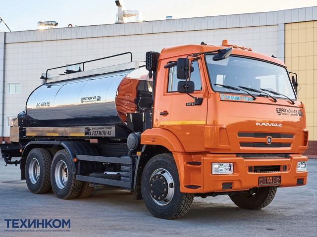 Автогудронатор АС-65115 объемом 8 кубов на шасси КАМАЗ-65115 вместимостью 8 куб.м.