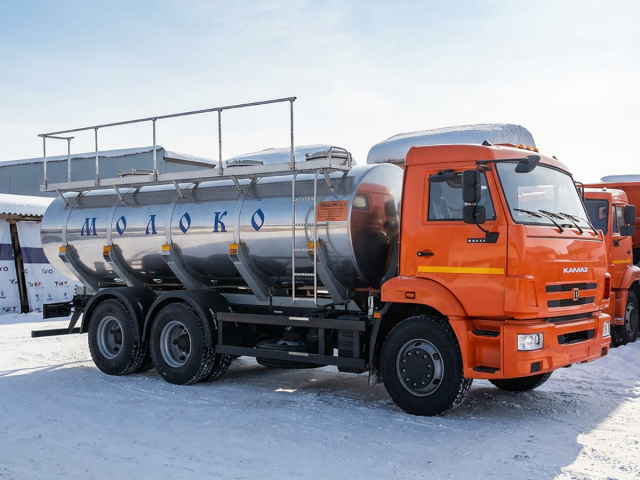 Автоцистерна молоковоз ЯДИШ-ВМ-13.4 на шасси КАМАЗ-65115-773081-42 объемом 9,8 кубов фото 3