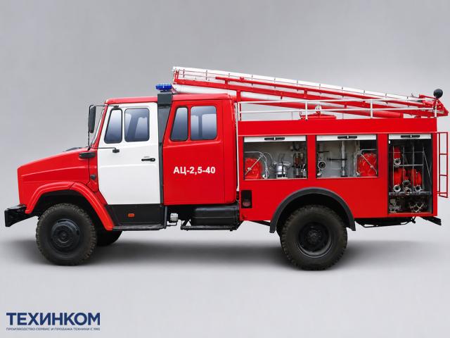 Автоцистерна пожарная АЦ-2,5-40 на шасси ЗИЛ 433362 объемом 2500 литров ПСЦ ТЕХИНКОМ