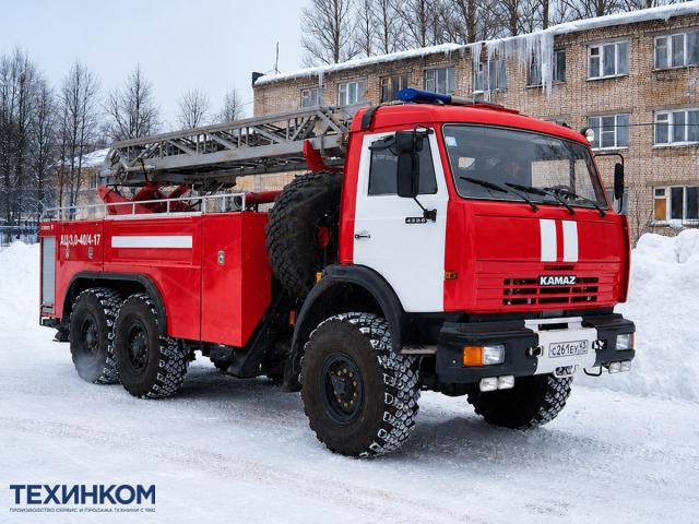 Автоцистерна пожарная с лестницей АЦЛ-3-40-17 на шасси КАМАЗ 43118 объемом 3000 литров ПСЦ ТЕХИНКОМ