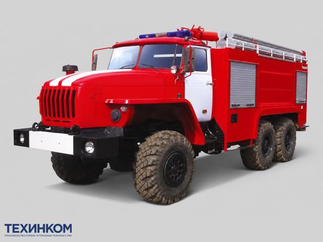 Автоцистерна пожарная АЦ-6-40 на шасси УРАЛ 5557 одна кабина объемом 6000 литровПСЦ ТЕХИНКОМ