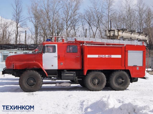 Автоцистерна пожарная АЦ-6-40 на шасси УРАЛ 4320 фото 2
